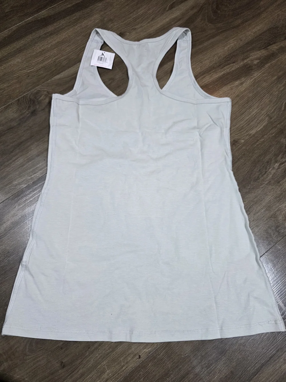 Sexy Basics Racerback Tank Top Womens XL Light Gray/creamCotton Stretch NWT